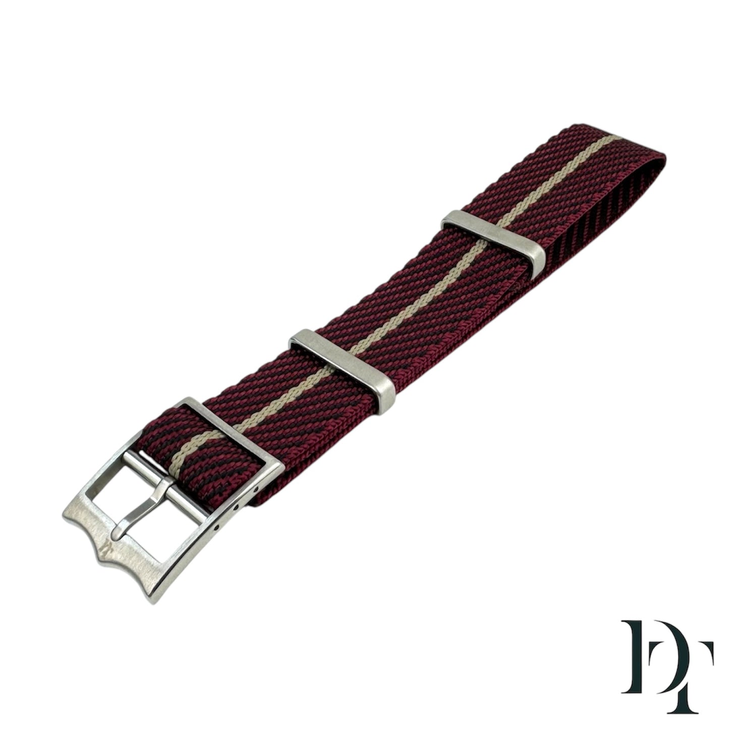 IVRESSE Nato Strap | Burgundy, Beige