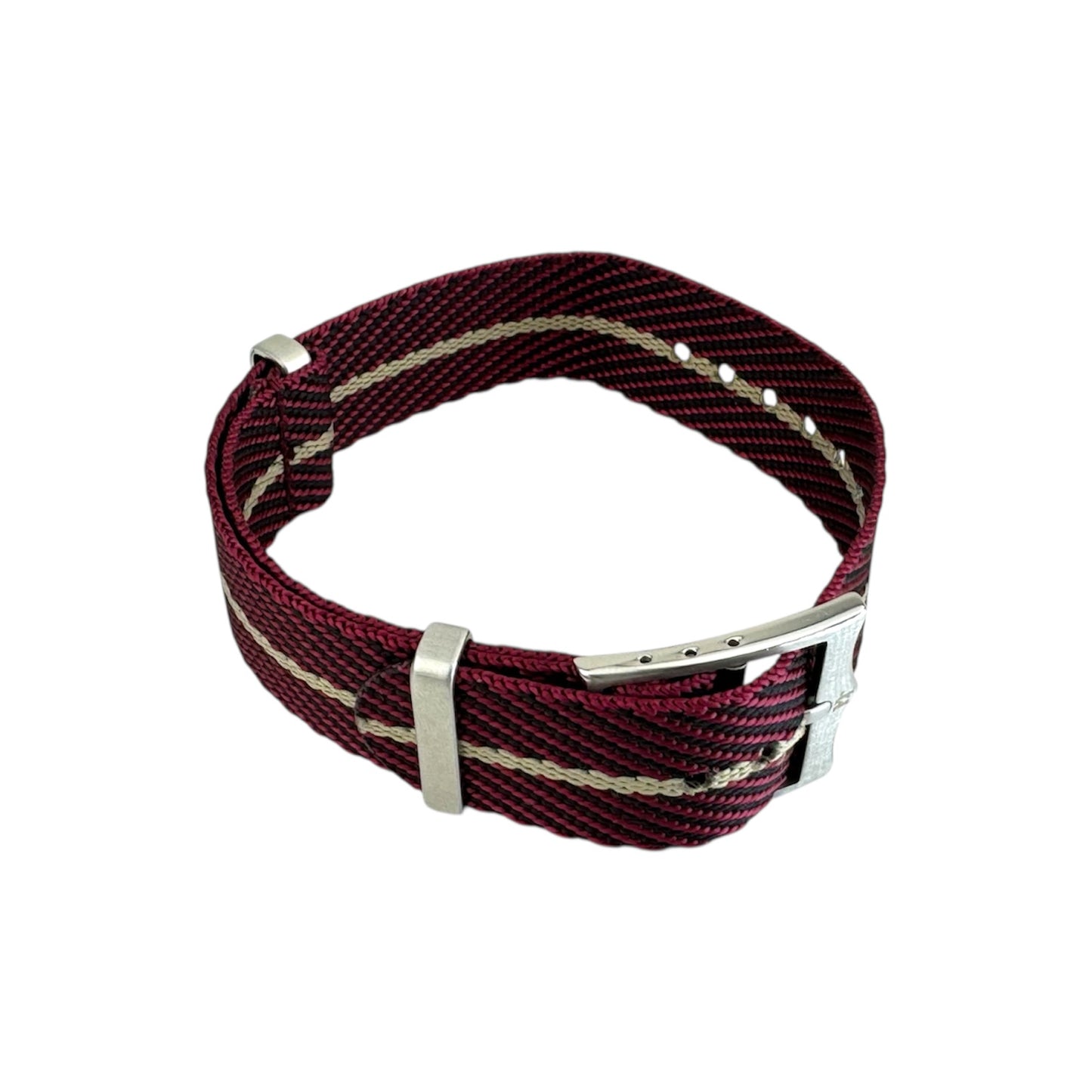 IVRESSE Nato Strap | Burgundy, Beige