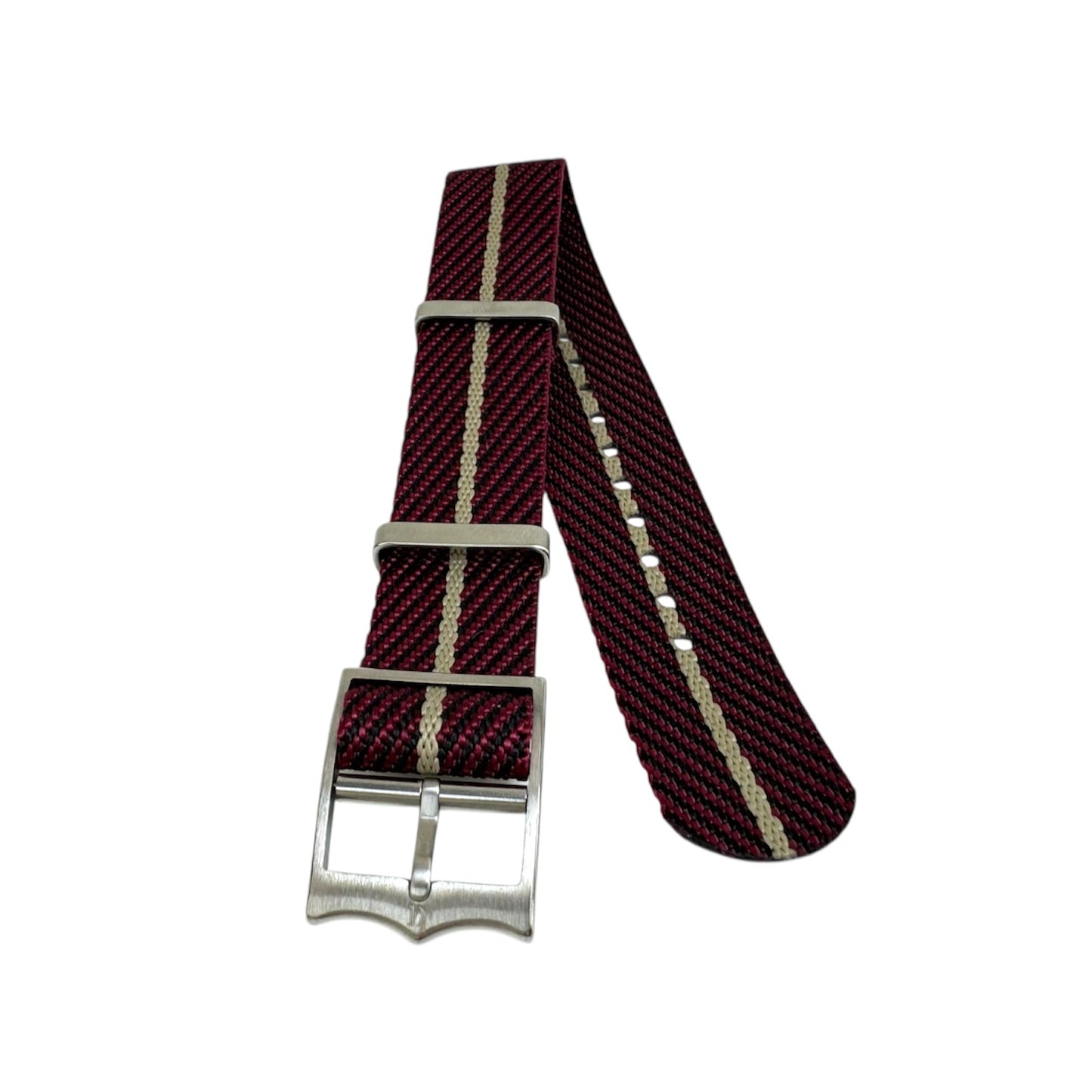 IVRESSE Nato Strap | Burgundy, Beige