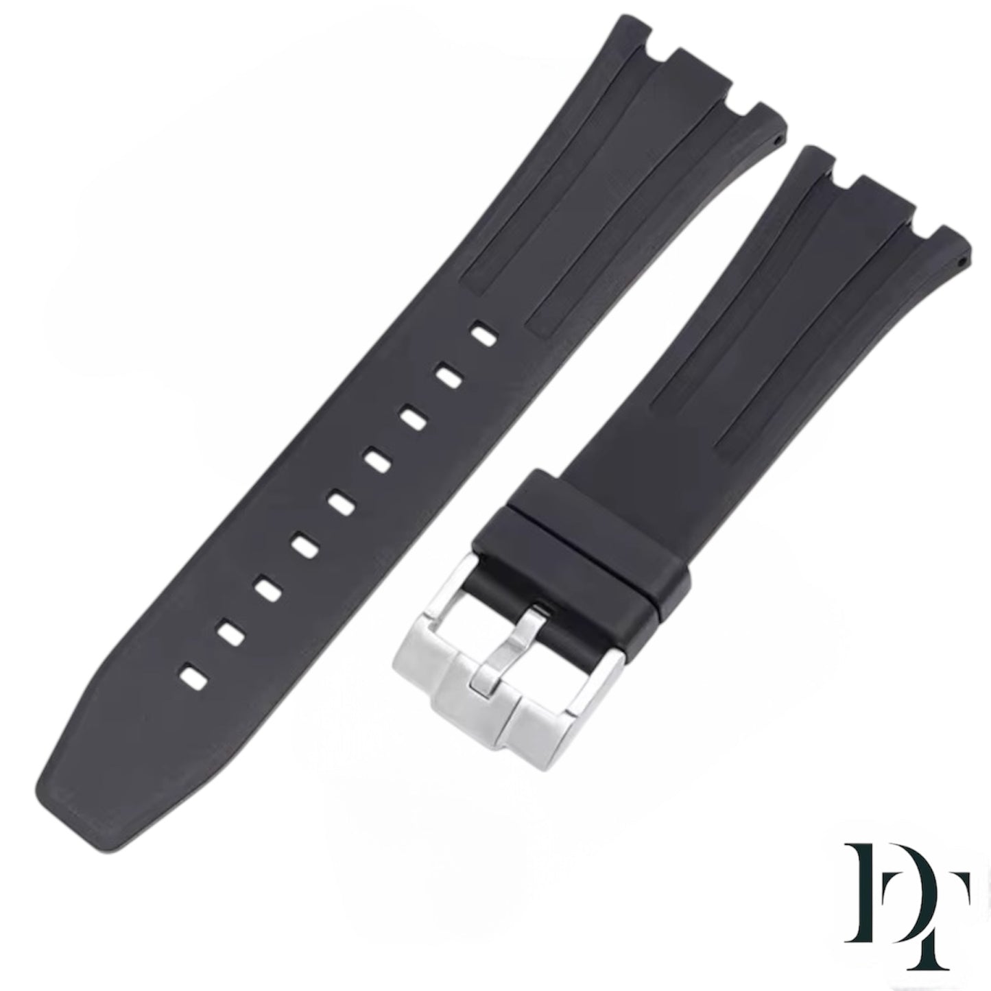 INIFINITA FKM Rubber Strap | Black (Fits Audemars Piguet)