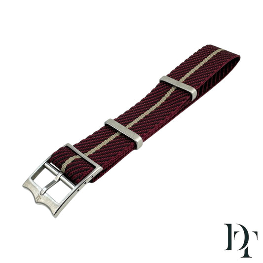 IVRESSE Nato Strap | Burgundy, Beige