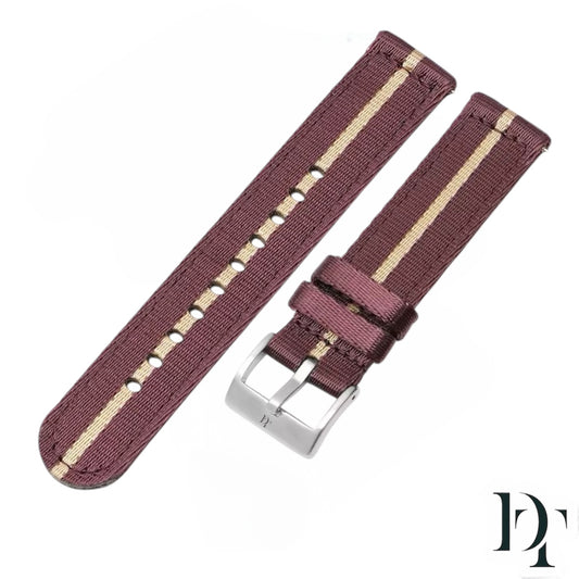 SPECIALE Nylon Strap | Burgundy, Beige